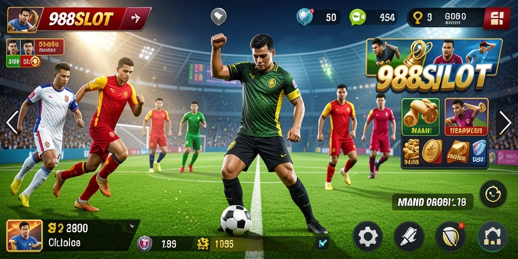 Screenshot gameplay yang menampilkan aksi olahraga seru di 988SLOT.