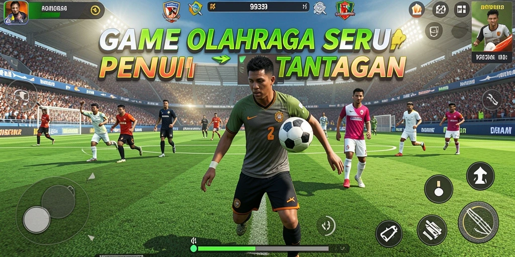 Tangkapan layar utama 9939 menampilkan aksi seru dalam game olahraga.