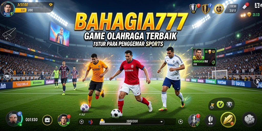 Tangkapan layar utama BAHAGIA777 yang menunjukkan aksi seru dalam game olahraga.