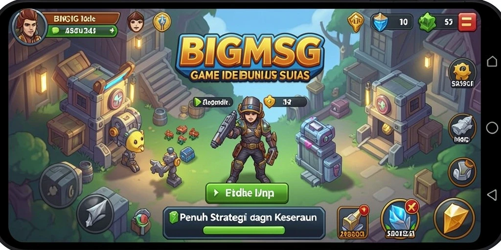 Tampilan gameplay BIGMSG yang menarik dan menghibur.