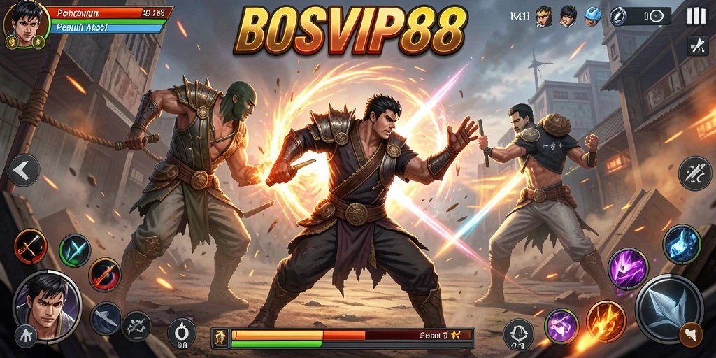 Gameplay seru BOSVIP88 dengan pertarungan karakter yang mengagumkan.