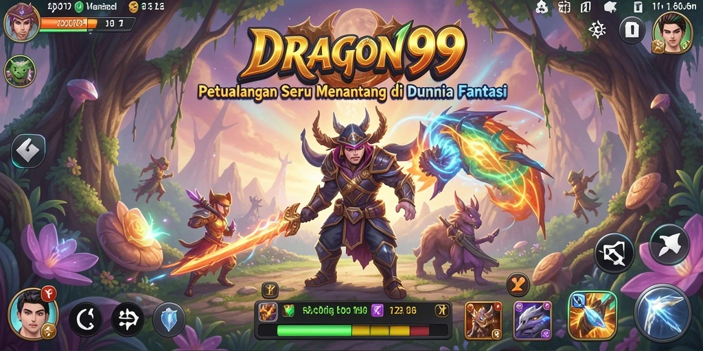 Tampilan gameplay epik dari DRAGON99 yang menggugah semangat petualang.