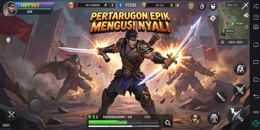 Tampilan gameplay HOT985 yang seru dan mendebarkan.