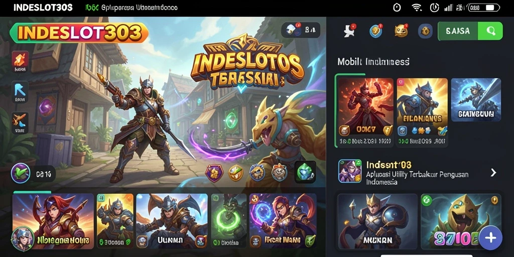 Screenshot INDESLOT303 menampilkan antarmuka aplikasi yang user-friendly.