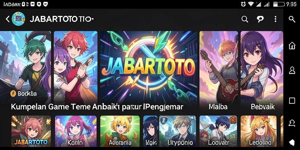 Screenshot gameplay dari JABARTOTO menampilkan aksi seru dan karakter Anime.
