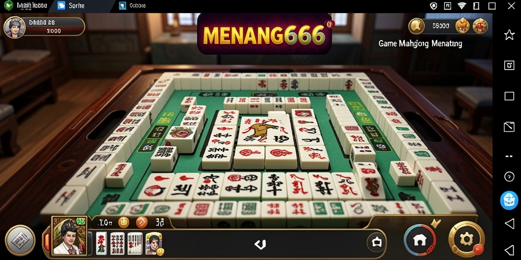 Tampilan gameplay seru dari MENANG666 dengan grafis Mahjong yang memukau.