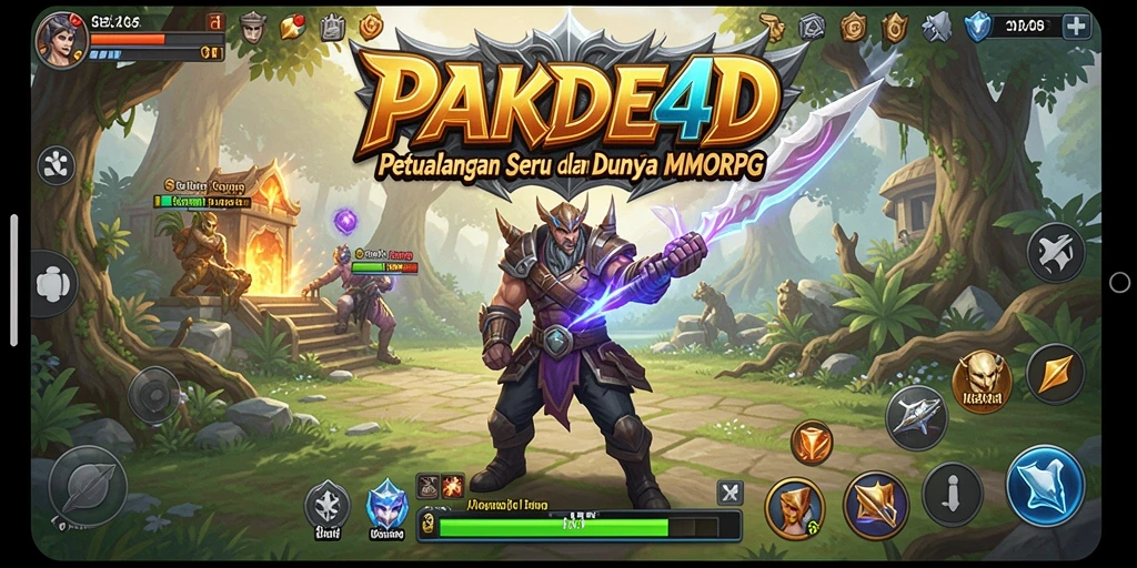 Tampilan permainan PAKDE4D yang menakjubkan dengan aksi seru.