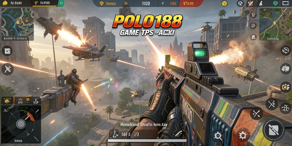 Tangkapan layar <strong>POLO188</strong> menampilkan aksi tembak-menembak yang intens dan menggugah selera.
