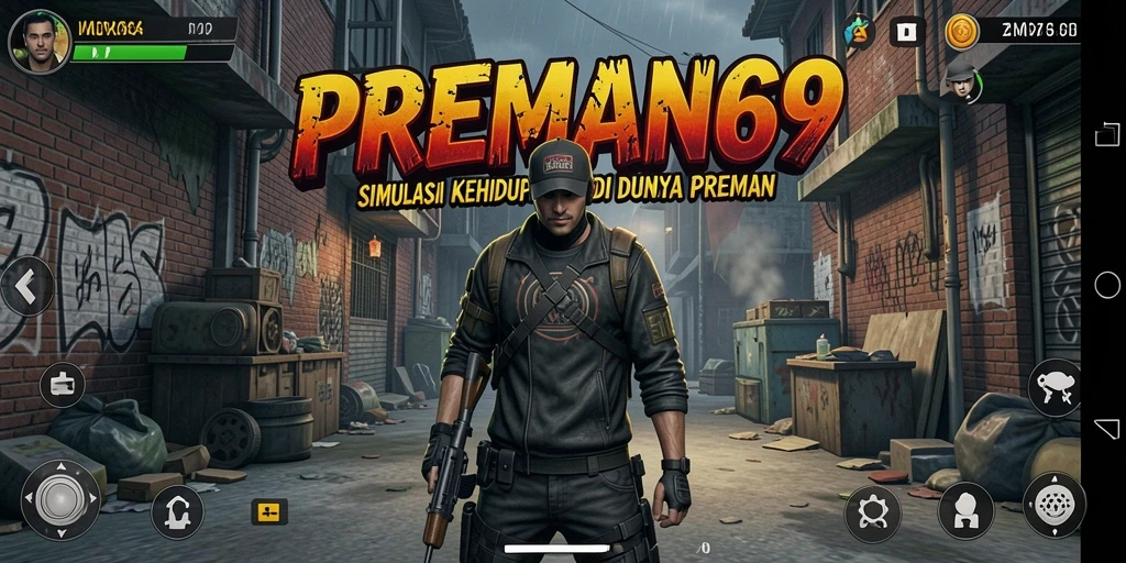 Tangkapan layar PREMAN69 menunjukkan aksi gameplay simulation yang menarik.