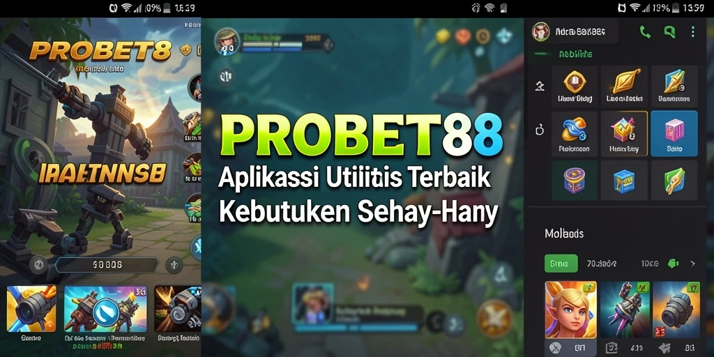 Tampilan utama PROBET88 dengan berbagai fitur utilitas.