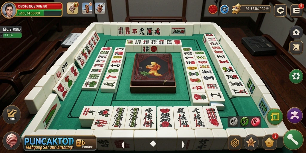 Screenshot PUNCAKTOTO menampilkan gameplay Mahjong yang seru dan menantang.
