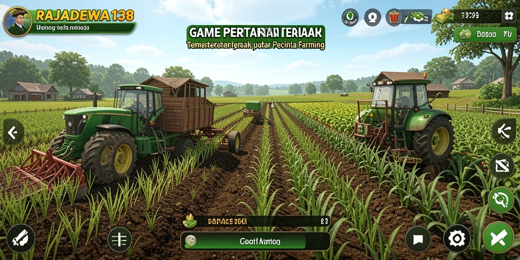 Tampilan gameplay seru saat bercocok tanam di RAJADEWA138.