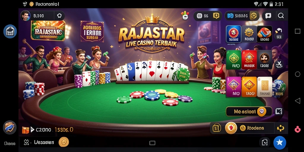 Tampilan gameplay Live Casino yang mendebarkan dan interaktif.