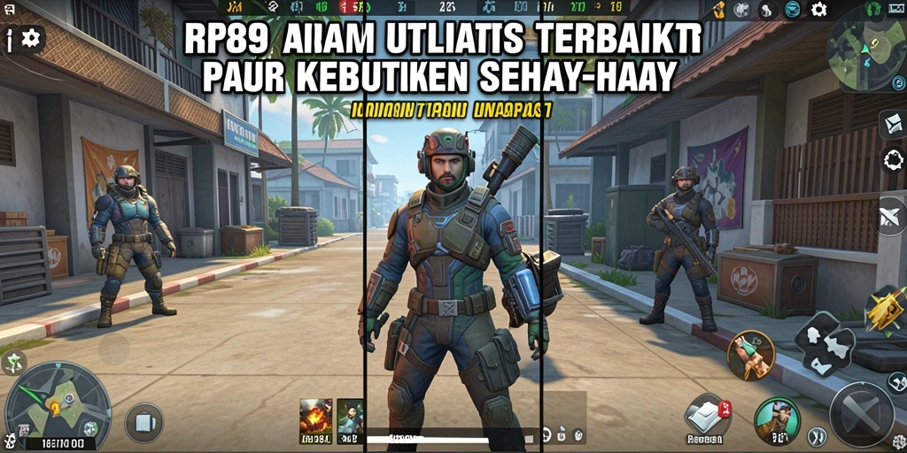 Tampilan utama RR89 dengan fitur utilitas yang mudah diakses.