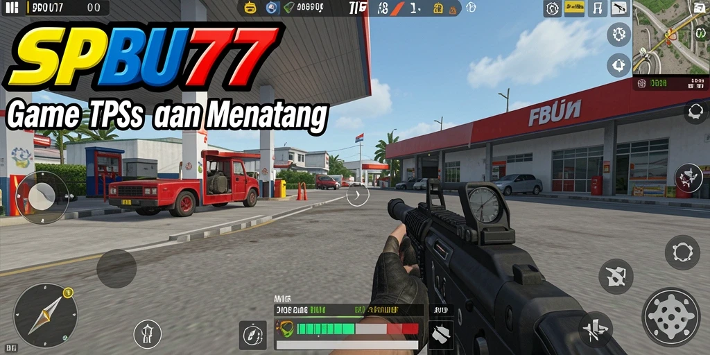 Screenshot gameplay SPBU77 yang menampilkan aksi mendebarkan di SPBU.
