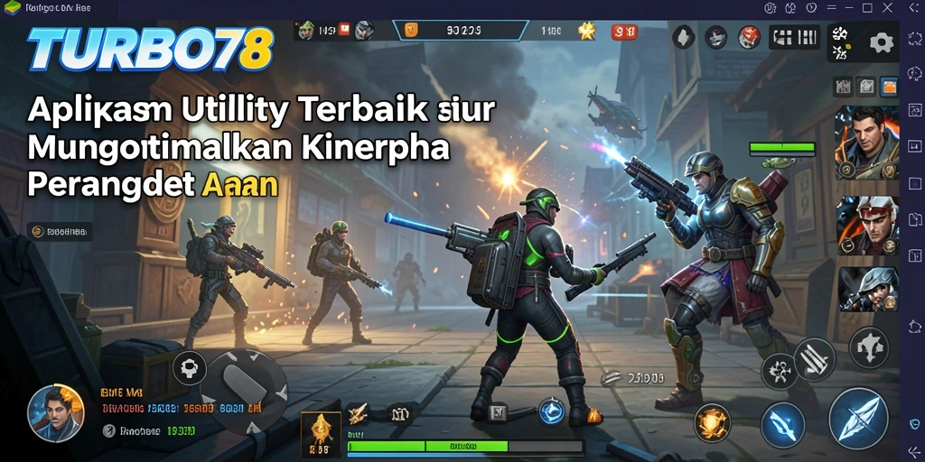 Tampilan antarmuka utama TURBO78 yang intuitif dan fungsional.