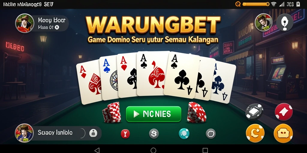 Tampilan gameplay Domino WARUNGBET yang menarik dan interaktif.