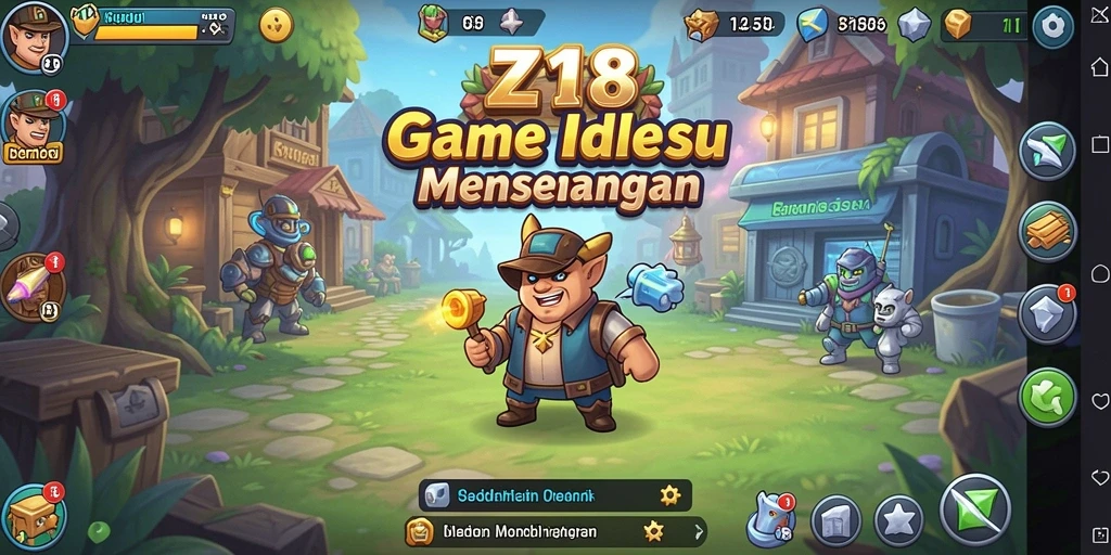 Tampilan gameplay Z18 yang menarik dengan elemen Idle.